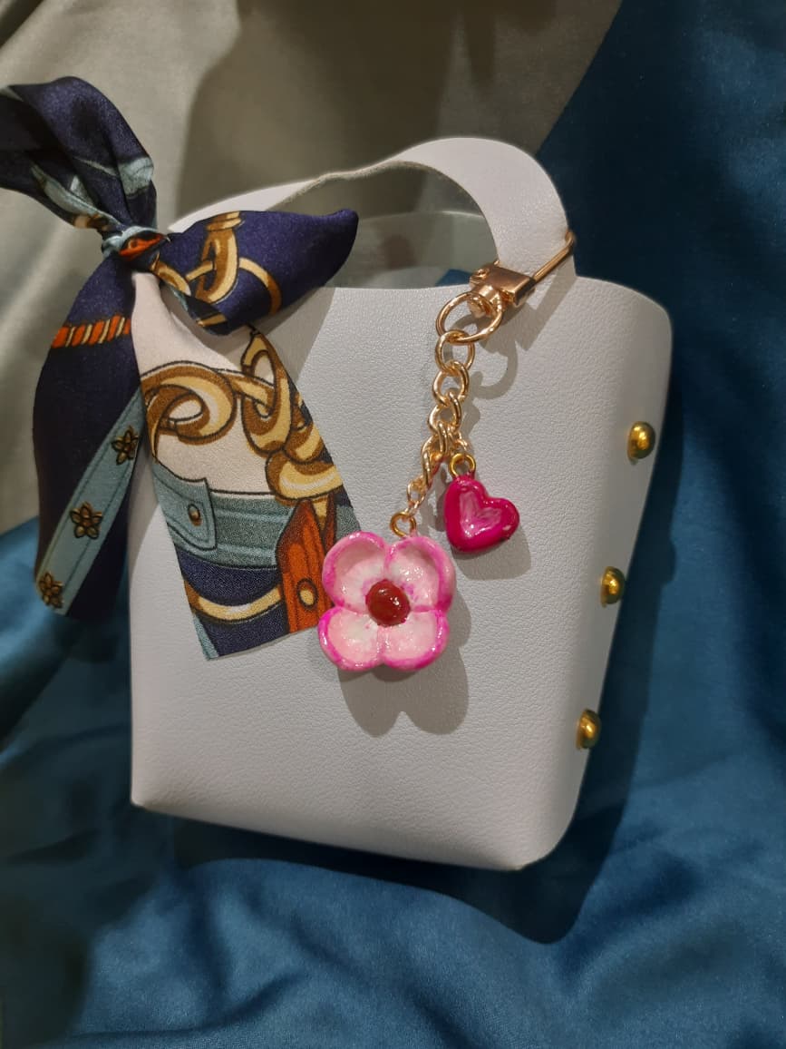 pink flower charm