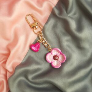 pink flower charm