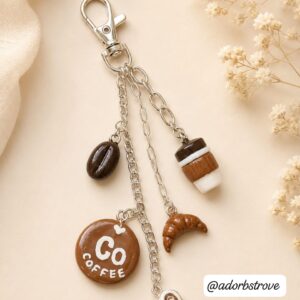 Coffee addict bag charm🤎