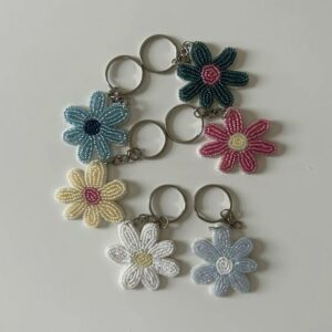 Beaded flower charms