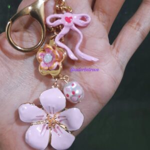 Pink flamingo bloom charm